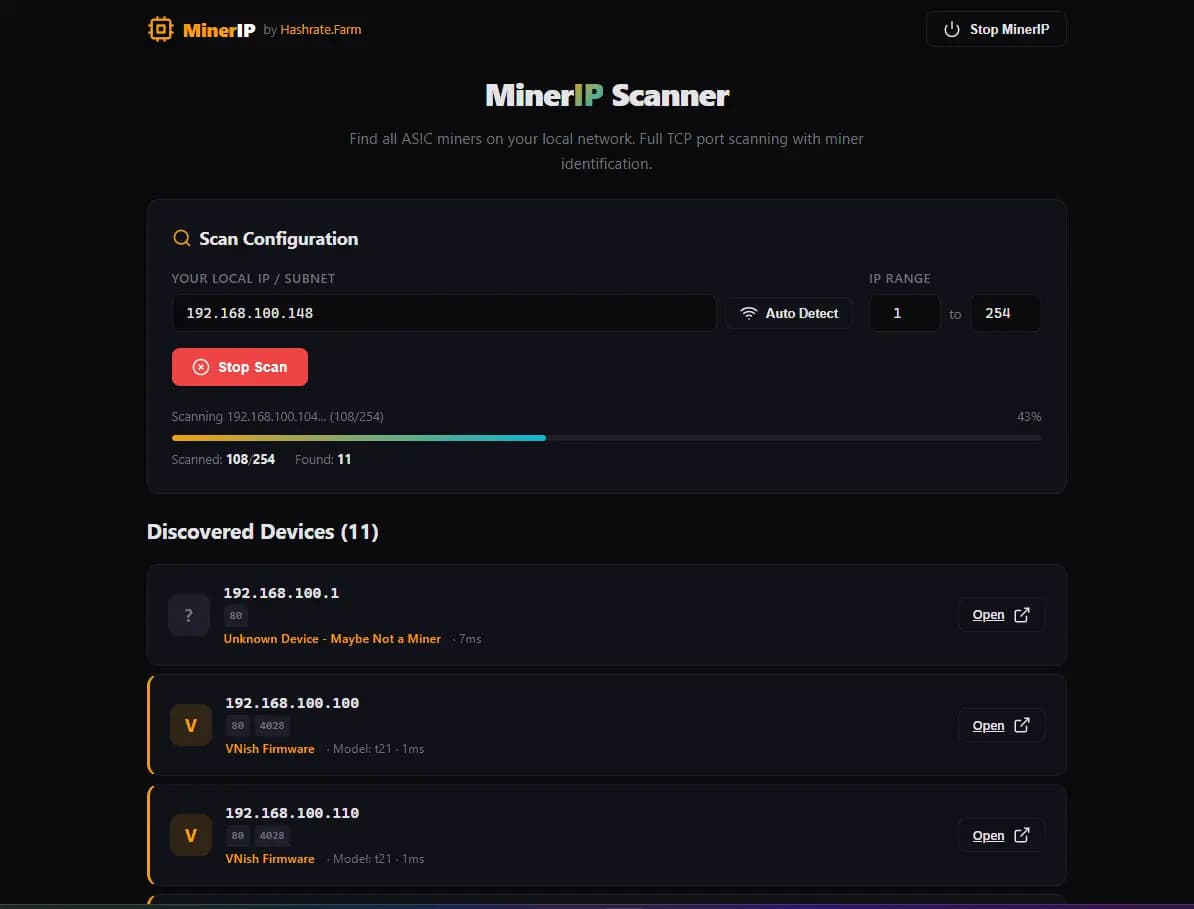 Antminer mining hardware configuration